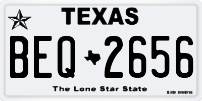 TX license plate BEQ2656