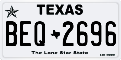 TX license plate BEQ2696