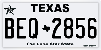 TX license plate BEQ2856