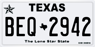TX license plate BEQ2942