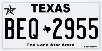 TX license plate BEQ2955