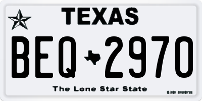TX license plate BEQ2970