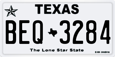 TX license plate BEQ3284