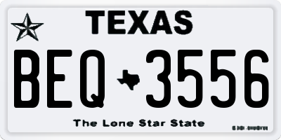 TX license plate BEQ3556