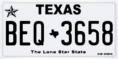 TX license plate BEQ3658