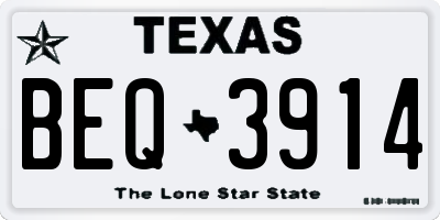 TX license plate BEQ3914