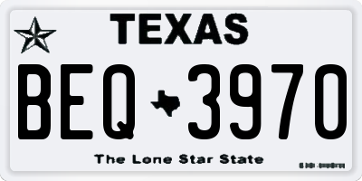 TX license plate BEQ3970