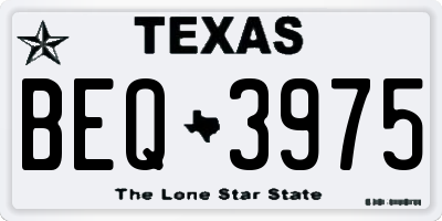 TX license plate BEQ3975