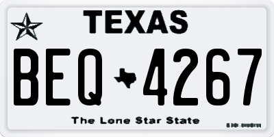 TX license plate BEQ4267