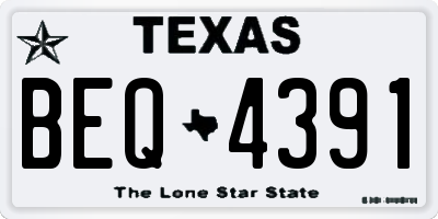 TX license plate BEQ4391