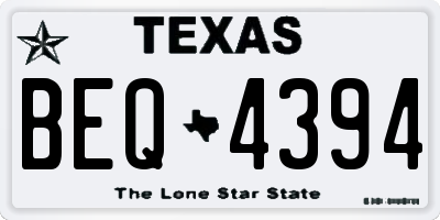 TX license plate BEQ4394