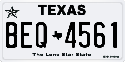 TX license plate BEQ4561