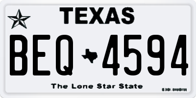 TX license plate BEQ4594