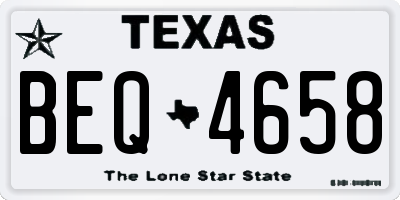TX license plate BEQ4658