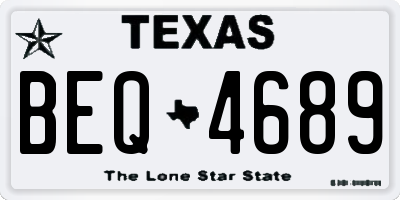 TX license plate BEQ4689