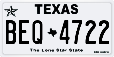 TX license plate BEQ4722