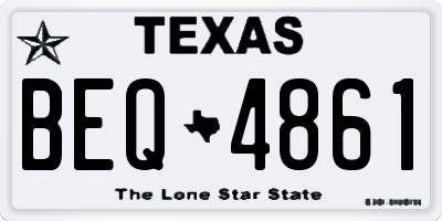 TX license plate BEQ4861
