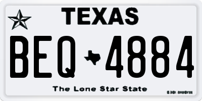TX license plate BEQ4884