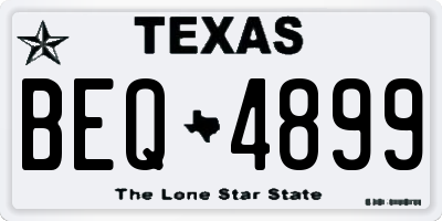 TX license plate BEQ4899