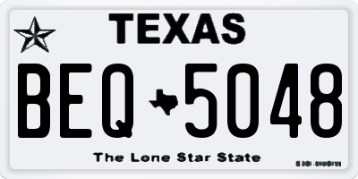 TX license plate BEQ5048