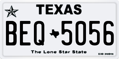 TX license plate BEQ5056