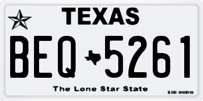 TX license plate BEQ5261