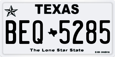 TX license plate BEQ5285