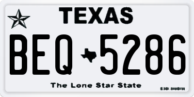 TX license plate BEQ5286