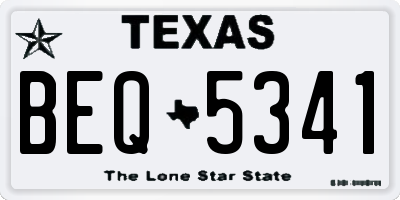 TX license plate BEQ5341