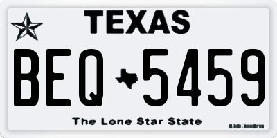 TX license plate BEQ5459