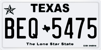 TX license plate BEQ5475