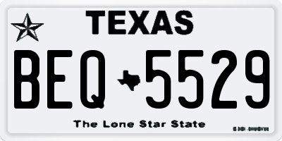 TX license plate BEQ5529