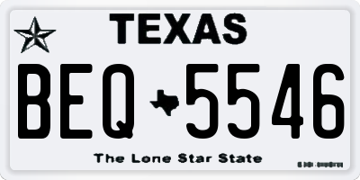 TX license plate BEQ5546