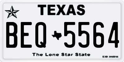 TX license plate BEQ5564