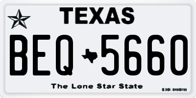 TX license plate BEQ5660
