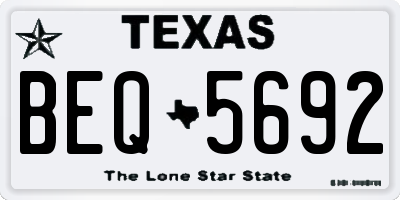 TX license plate BEQ5692