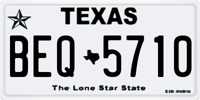 TX license plate BEQ5710