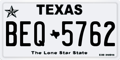 TX license plate BEQ5762