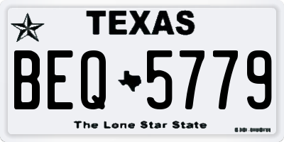 TX license plate BEQ5779