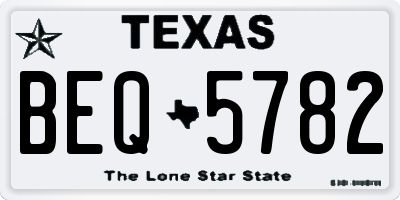 TX license plate BEQ5782