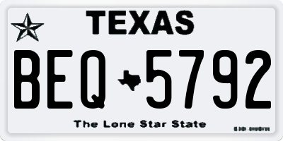 TX license plate BEQ5792