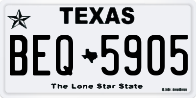 TX license plate BEQ5905