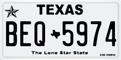 TX license plate BEQ5974