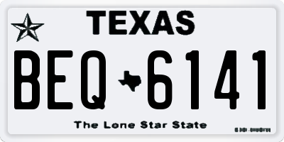 TX license plate BEQ6141