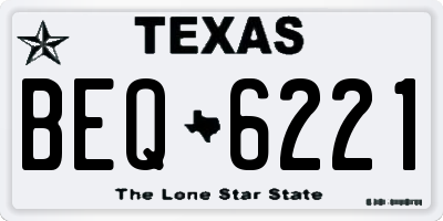 TX license plate BEQ6221