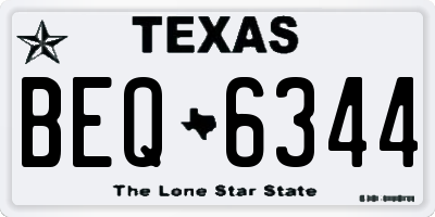 TX license plate BEQ6344