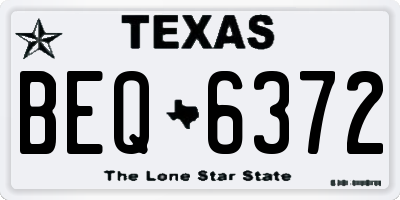 TX license plate BEQ6372