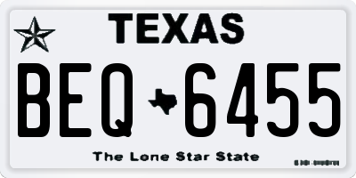 TX license plate BEQ6455