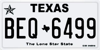 TX license plate BEQ6499