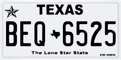 TX license plate BEQ6525